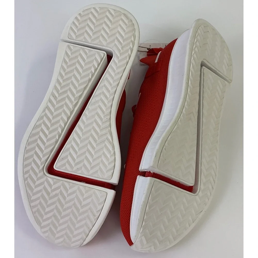 Unos Neillium Red Sneakers Men 5-6 Women 6.5-7.5 Athletic Running‎ Shoes Lace Up